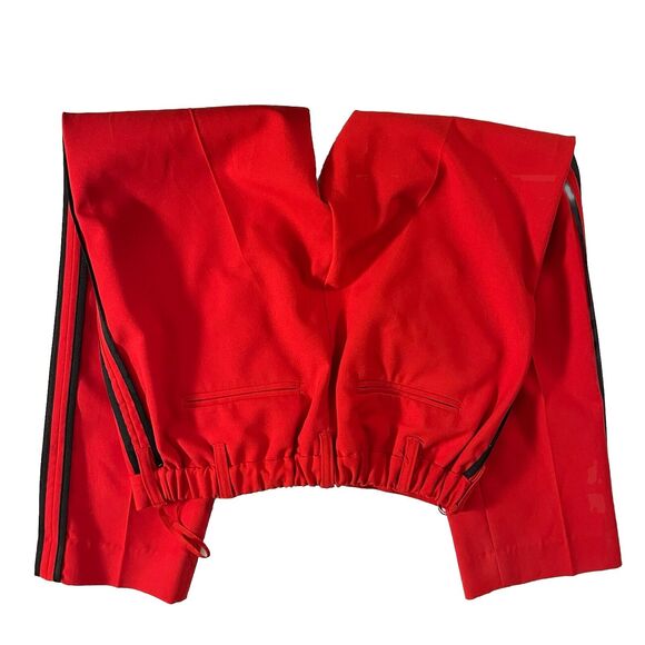 Zadig Voltaire Red Pant Suit Size 36 Rock Blazer Black Pinstripes - Picture 8 of 16